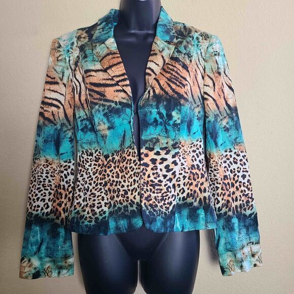 Joseph Ribkoff Animal Print Blazer - Picture 1 of 8